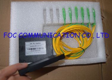 黄色い繊維 PLC のディバイダー SC/APC、1*4 および 1*8 FTTX FTTH のディバイダーの低い挿入損失