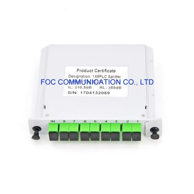 CATV 1650nm 1×8 PLCのディバイダー カセットSC APC PON FTTXネットワーク
