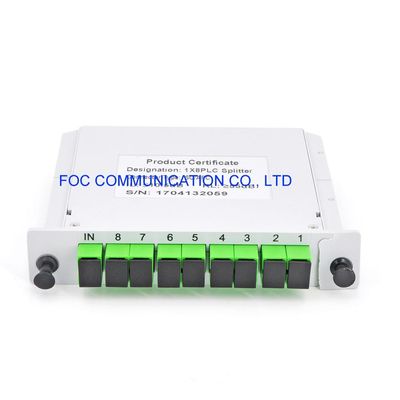 CATV 1650nm 1×8 PLCのディバイダー カセットSC APC PON FTTXネットワーク