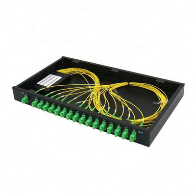低いPDL 1260nmのラック マウントPLCのディバイダー1 RU 19&quot; 1x16 SC APC