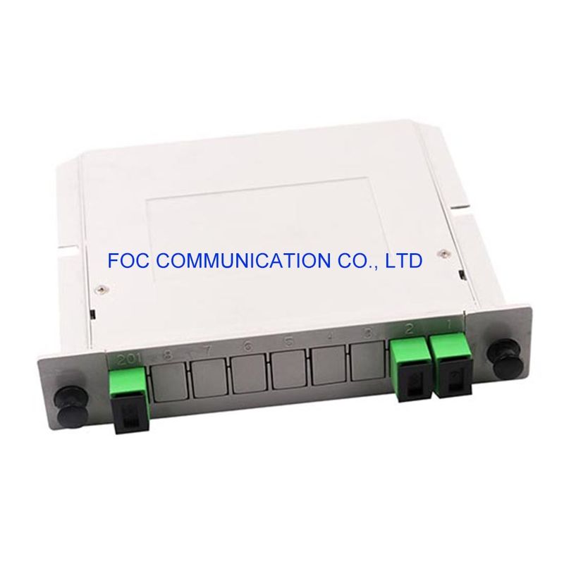 PON CATVネットワークのために取付け可能なSC APC 1×2 PLCのディバイダー650nmの棚